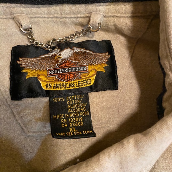 Harley Davidson snap button down shirt - Picture 3 of 6